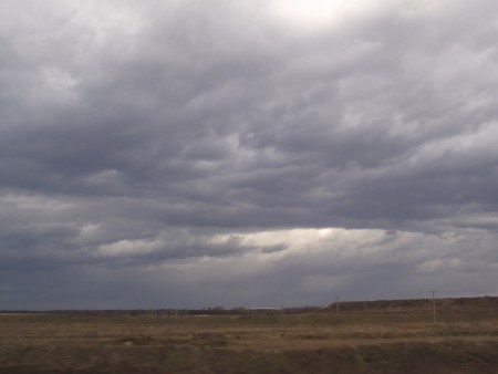 2015 március 31, zápor Ajka mellett.